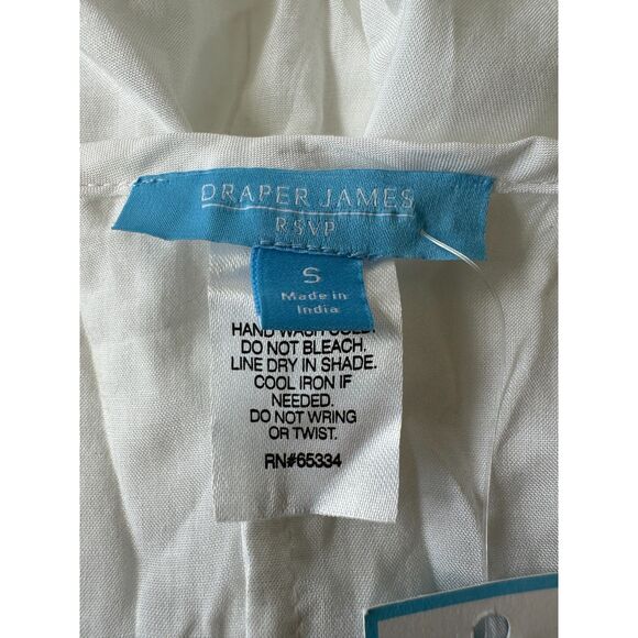 NWT Draper James Solid Batwing Caftan Swimsuit Cover-up White Size Small - Picture 7 of 7
